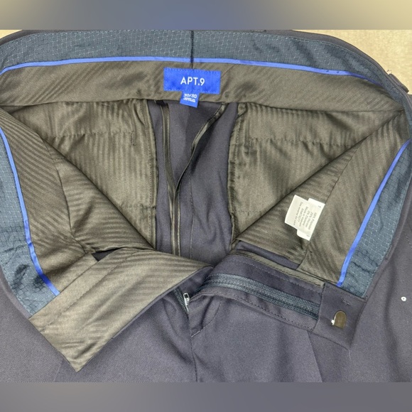 Mens 30/30 Dress Pants Navy Blue - Picture 3 of 4